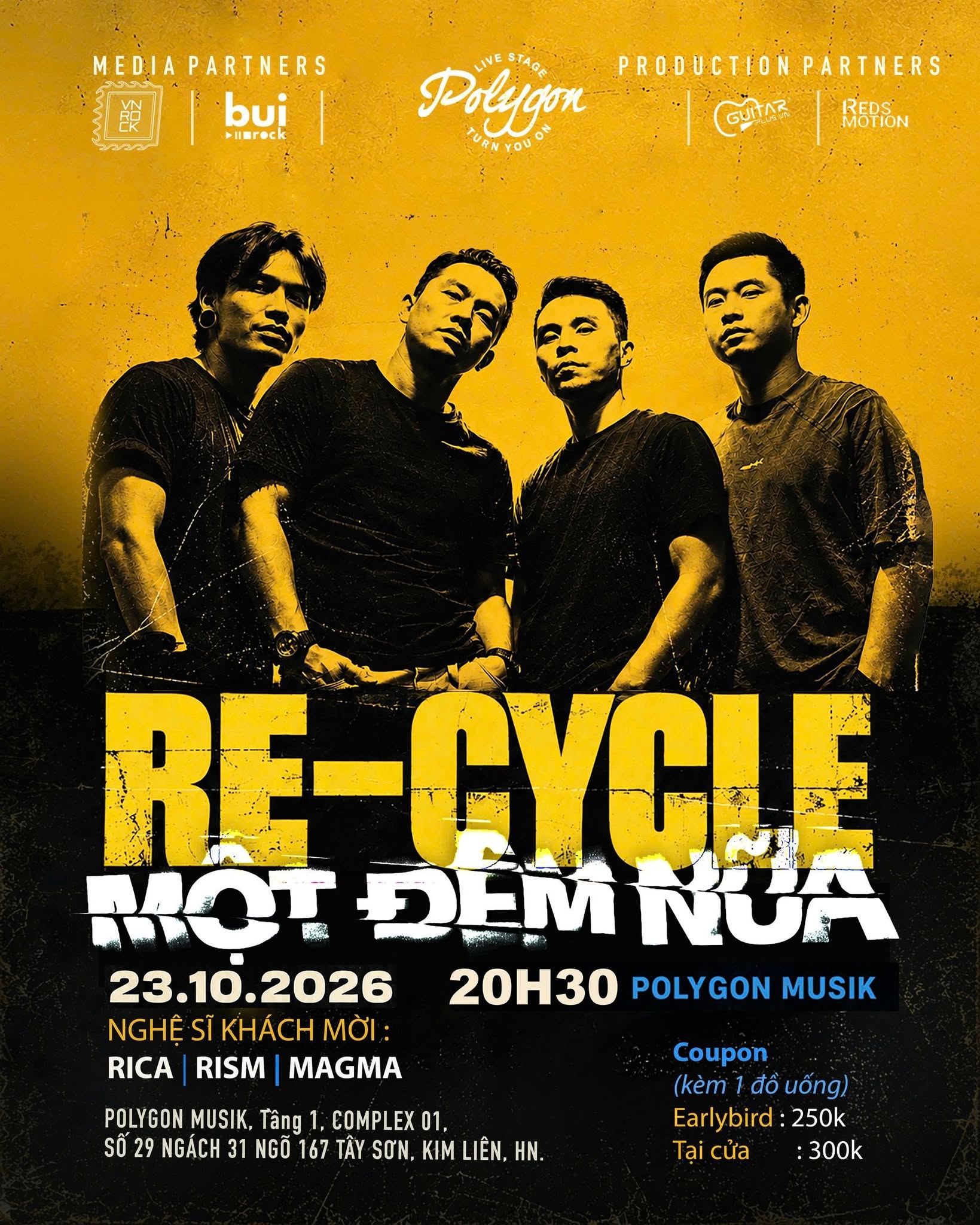 Ban nhạc Re-Cycle trở lại với “Một Đêm Nữa” Ban nhạc Re-Cycle trở lại với “Một Đêm Nữa”